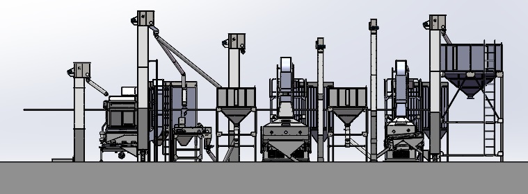 Завод за преработка на кафе на зърна и линия за почистване на кафе на зърна